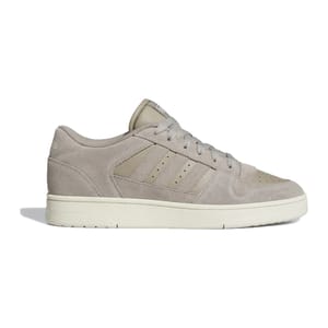 Adidas Men's Low Sneakers in beige feature suede material, tonal laces, and perforated details on the side stripes, paired with a cream rubber sole for a casual look.