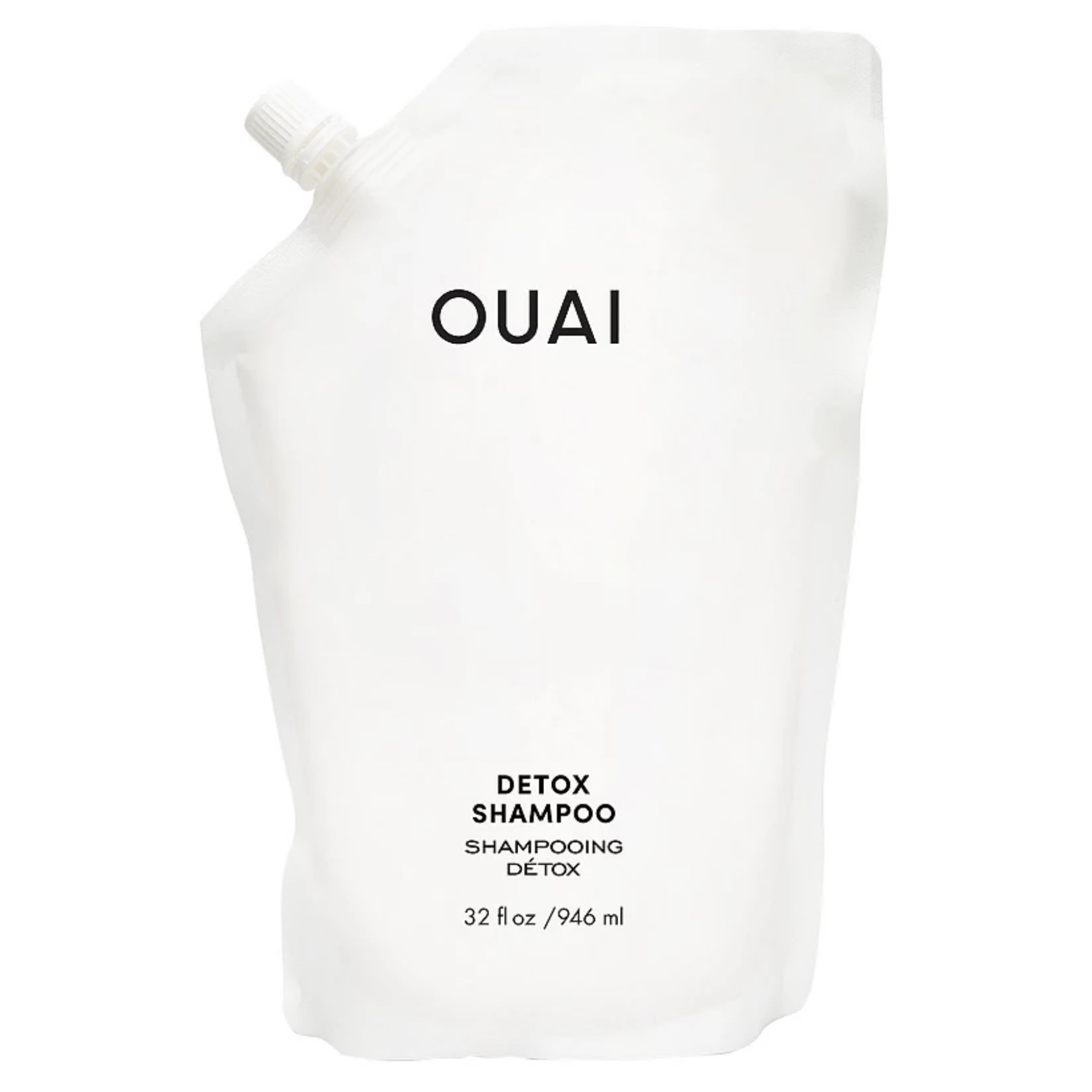 OUAI Detox Shampoo in a 32 fl oz (946 ml) pouch.
