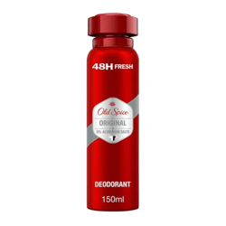 Old Spice Original deodorant spray, 48-hour freshness, 0% aluminium salts, 150ml.