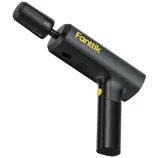 A Fanttik brand portable electric screwdriver with a sleek black design, featuring a yellow button and adjustable torque settings.