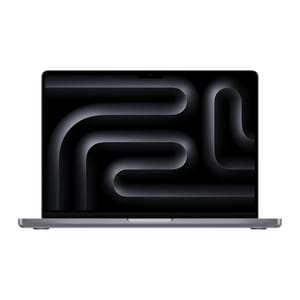 A 2023 MacBook Pro with a minimalistic design, featuring a large screen with slim bezels and a visible notch at the top center for the webcam.