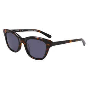 Tortoiseshell cat-eye sunglasses with dark lenses and a classic, stylish design.