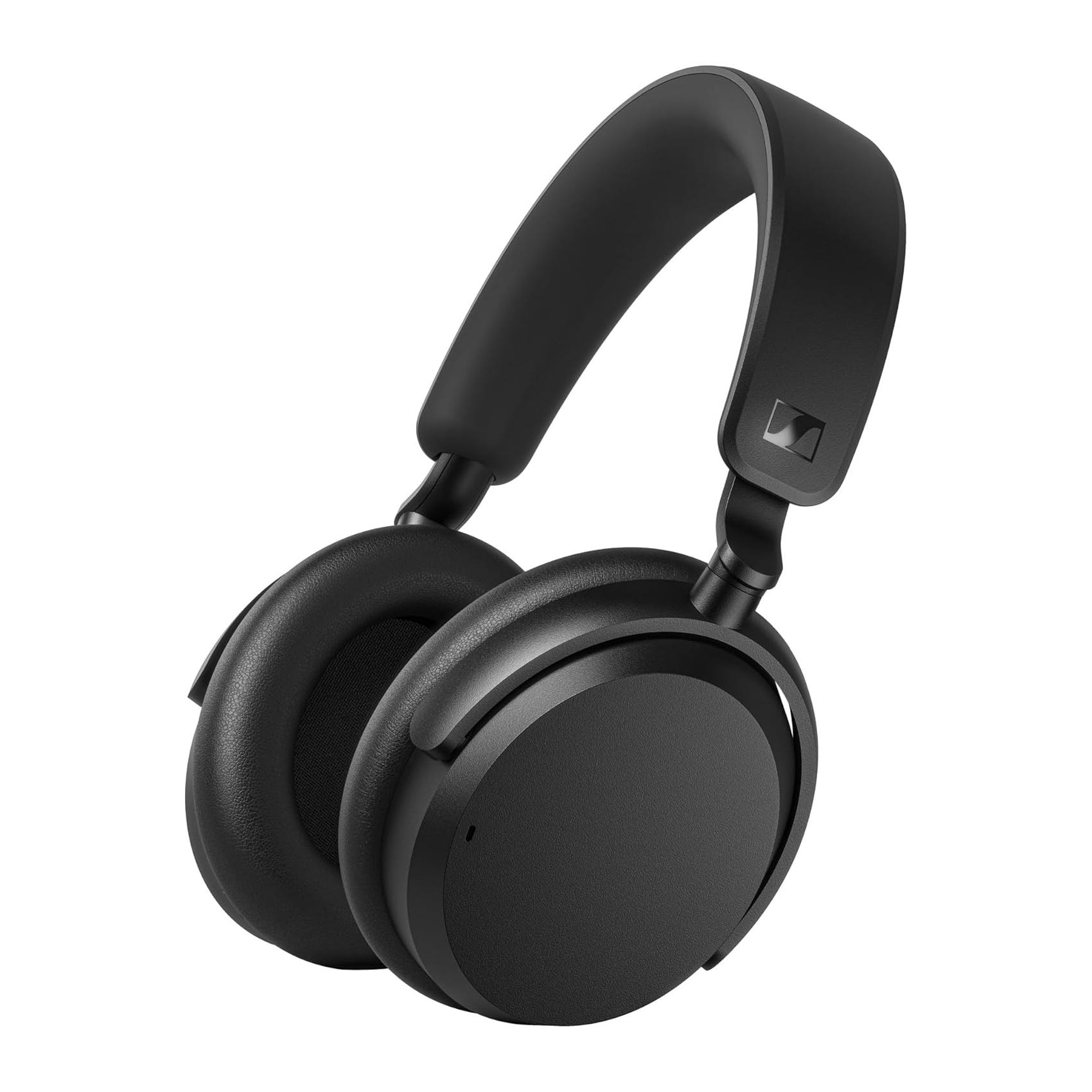 Sennheiser Accentum Wireless headphones feature over-ear design, black matte finish, and a cushioned headband for comfort.