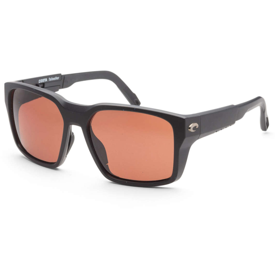 Costa Tailwalker sunglasses with a black frame and orange-tinted lenses.