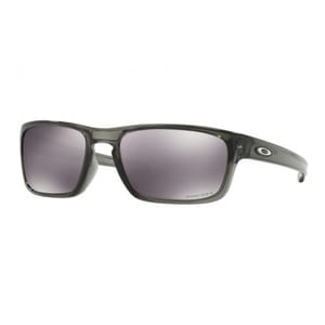 Gray-framed Oakley Sliver Stealth sunglasses with rectangular lenses that have a gradient tint.