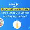 a banner promoting amazon prime day 2024 with a showerhead, box of oatmeal, tv, perfume, and a hoodie