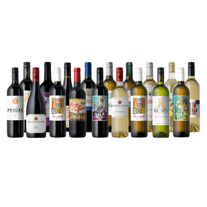 A collection of assorted wine bottles featuring various labels and types, including red and white wines.