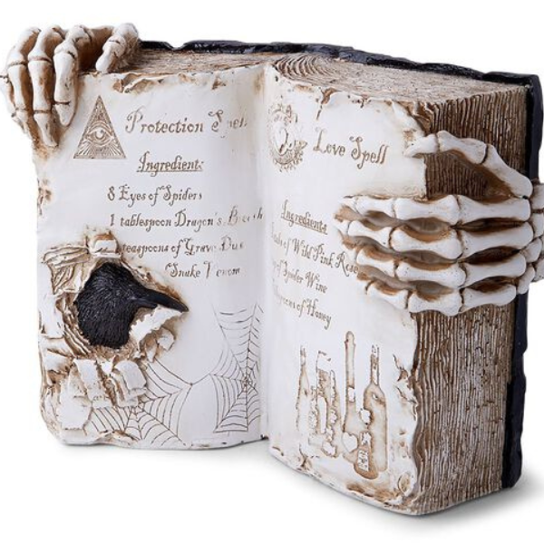 Spellbook with Skeletal Hands