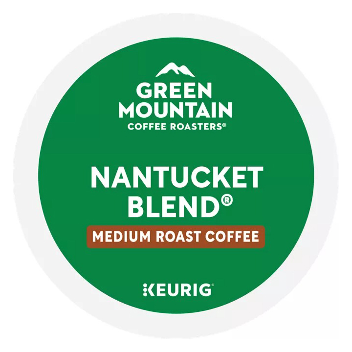 Green Mountain Coffee Roasters Nantucket Blend, Medium Roast Coffee, compatible with Keurig machines.