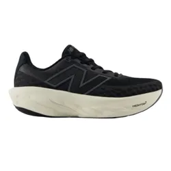 A black New Balance running shoe featuring a thick white FreshFoam sole and a large \“N\“ logo on the side.