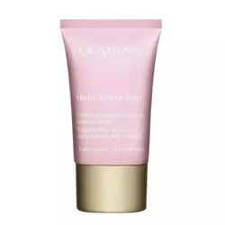 Clarins Multi-Active Jour is an antioxidant dry cream targeting fine lines, suitable for all skin types.