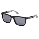 Black sunglasses featuring the BMW M Motorsport logo, with grey textured arms.