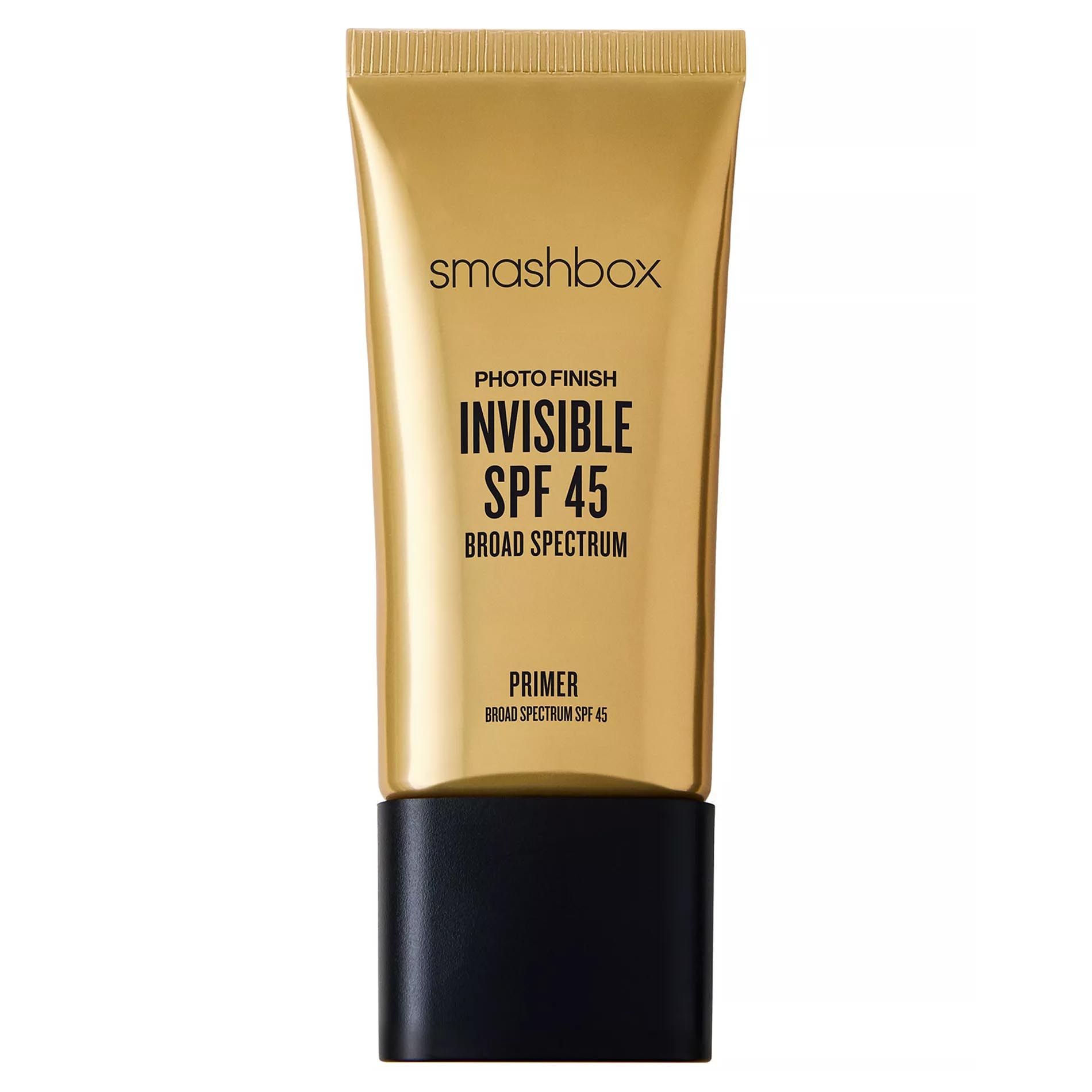 Smashbox Photo Finish Invisible Primer with SPF 45 offers broad spectrum sun protection.