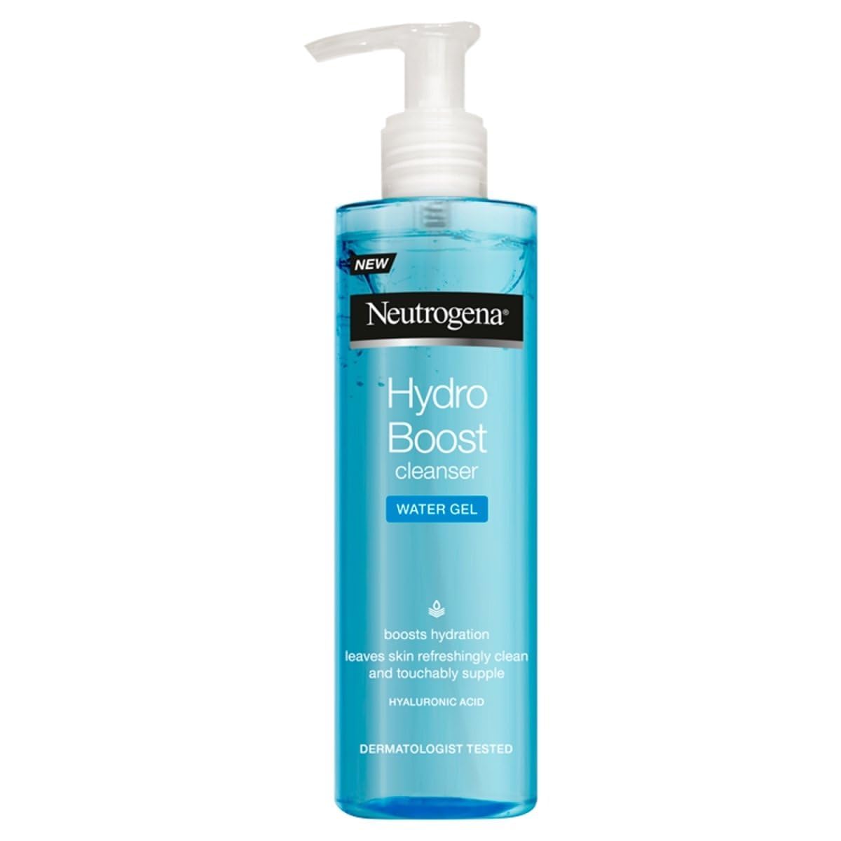 Neutrogena Hydro Boost Water Gel Cleanser with hyaluronic acid boosts hydration and leaves skin refreshingly clean and supple. Dermatologist tested.