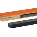 Amazon Fire TV Soundbar Plus with 3.1 channel, featuring Dolby Atmos, DTS:X, HDMI, and Bluetooth connectivity.