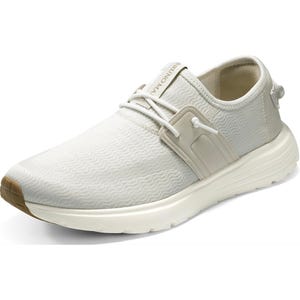 Men's Bruno Marc Sneakers in off-white feature a lightweight and breathable fabric upper with elastic bands for a snug fit. They have a cushioned, supportive sole and a minimalist design, ideal for casual wear.
