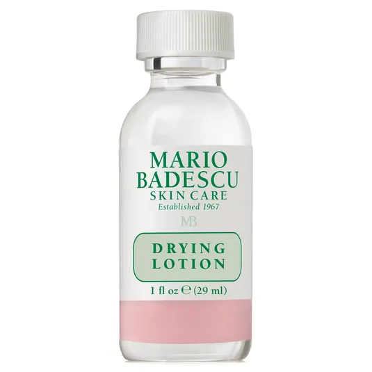 Mario Badescu Drying Lotion, 1 fl oz (29 ml), established 1967, designed for skincare treatment.