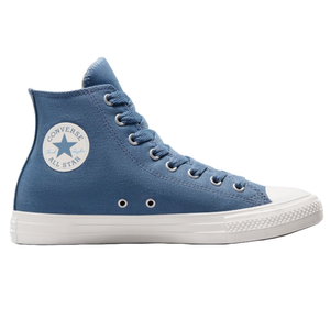 Blue high-top Converse Heavy Canvas shoe with a white sole, metal eyelets, and the iconic \“Converse All Star\“ logo patch on the ankle.