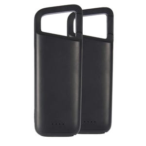 2-pack of black, water-resistant power banks with a built-in handle design, featuring LED indicators at the bottom to show battery status.
