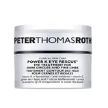Peter Thomas Roth Power K Eye Rescue is an eye treatment designed to address dark circles and fine lines, containing vitamin K, antioxidants, vitamin C, green tea, kojic acid, and Q-10.
