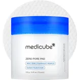 Medicube Zero Pore Pad 2.0 are exfoliating pads designed to minimize pores, containing AHA, BHA, panthenol, allantoin, and sodium hyaluronate. Available as 70 pads, 155g (5.46 oz).