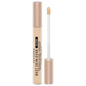 Sephora Best Skin Ever Glow Multi-Purpose Concealer with a luminous finish, featuring a wand applicator and beige tone.
