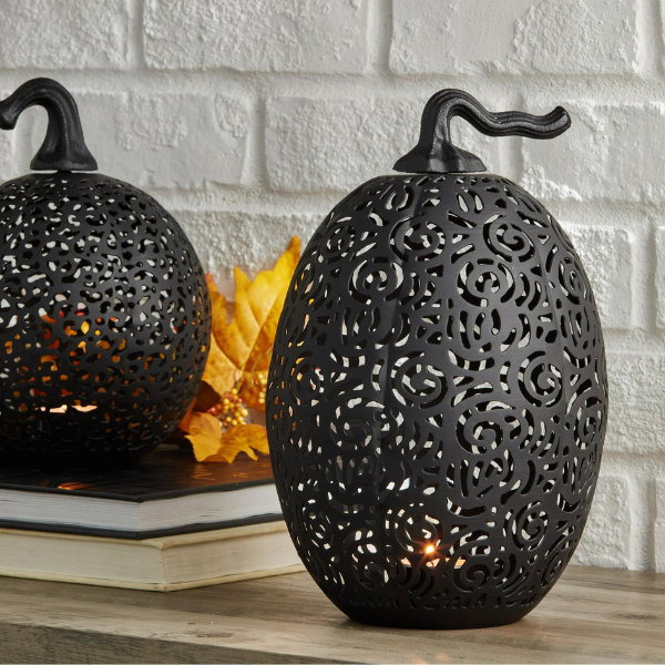 Metal Pumpkin Tea Light Holder