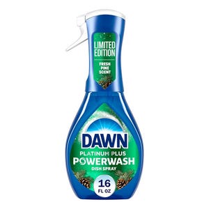 Dawn Platinum Plus Powerwash Dish Spray, 16 fl oz, Limited Edition with a Fresh Pine Scent.