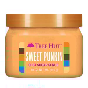 Tree Hut Sweet Punkin Shea Sugar Scrub, 18 oz (510 g) container.