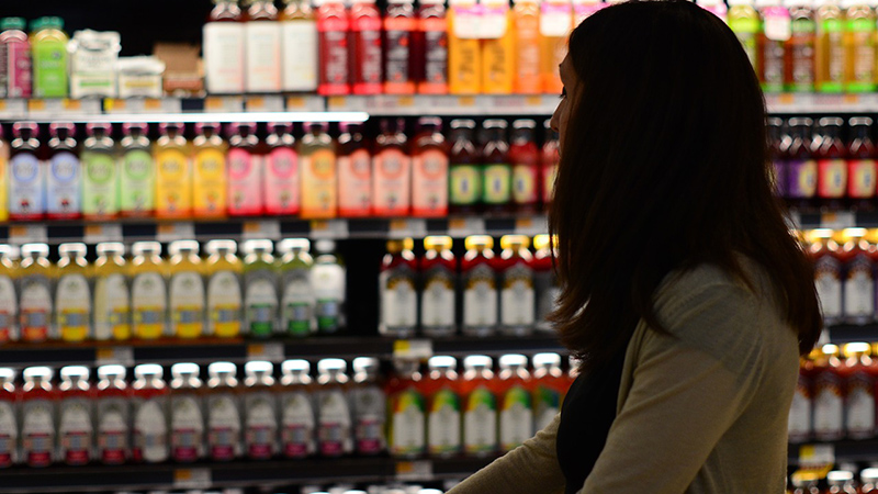 woman shopping in grocery store