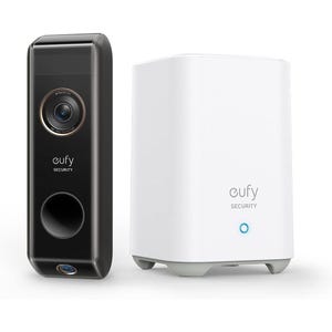 Eufy Security video doorbell and base station.