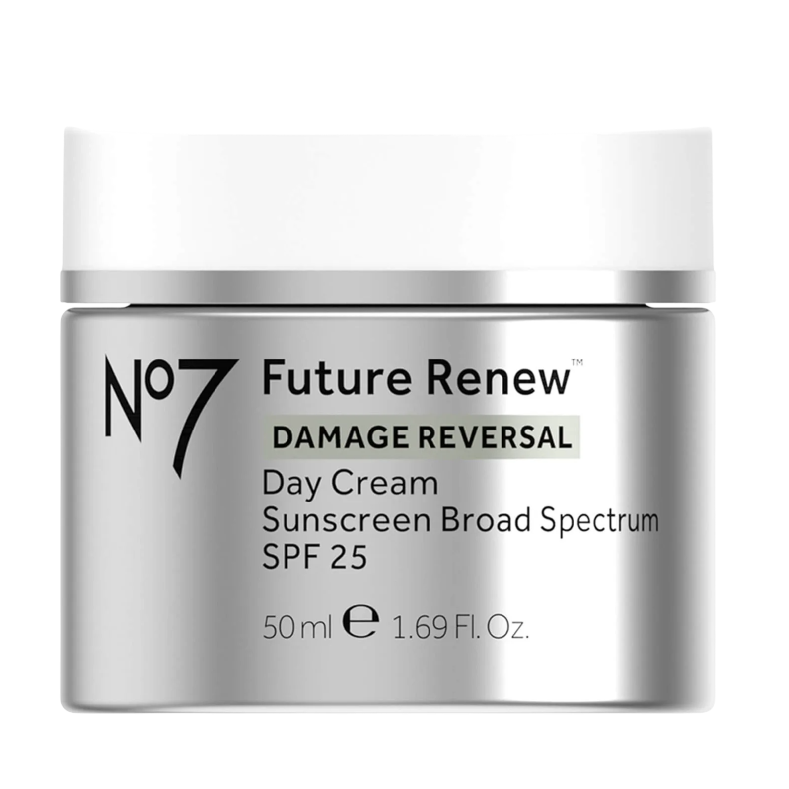 No7 Future Renew Damage Reversal Day Cream with SPF 25, 50ml (1.69 Fl. Oz).