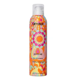 Amika Perk Up Dry Shampoo in a colorful and vibrant bottle design, 5.3 oz (232 mL).