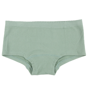 Mint green ribbed fabric seamless boxer shorts or underwear.