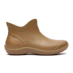 A brown slip-on ankle boot with a textured sole and \“BIOLITE\“ branding on the side.