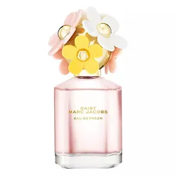 Marc Jacobs Daisy Eau So Fresh perfume with a pink bottle and floral cap design.