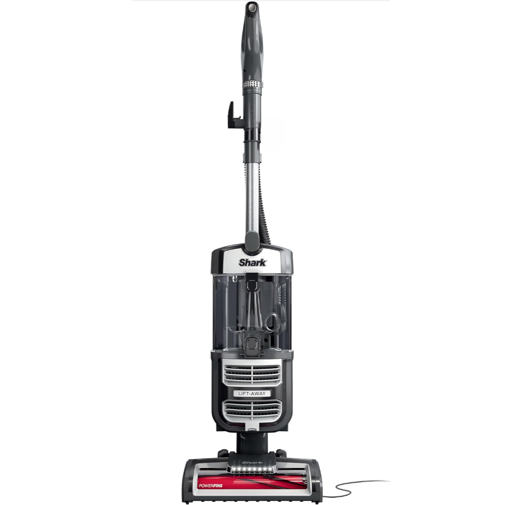 Shark upright vacuum cleaner with Lift-Away technology and PowerFins, featuring a corded design for effective home cleaning.