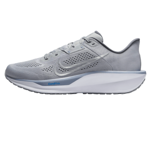 Nike Men's Quest 6 Shoes are gray running sneakers with a mesh upper for breathability, featuring the Nike logo and ComfiRide cushioning for comfort.