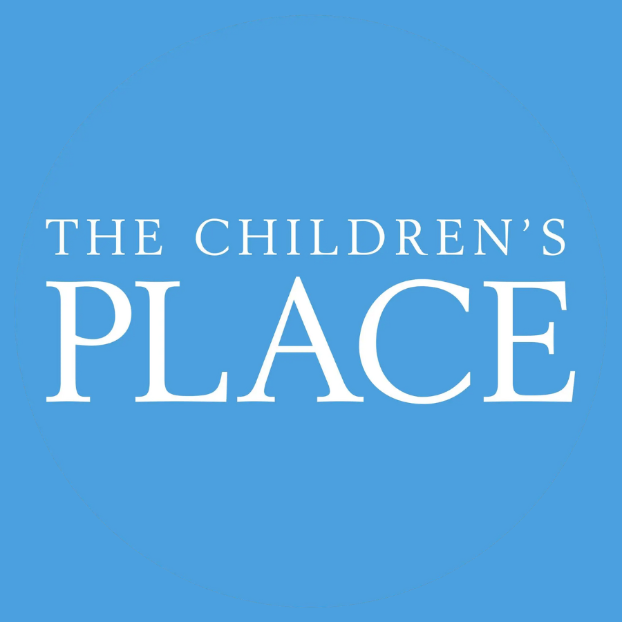 The logo of The Children's Place, a retail brand, displayed on a blue background.