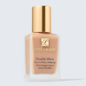 Estée Lauder Double Wear Stay-in-Place Makeup foundation bottle with a golden cap.