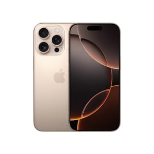 T-Mobile offers the iPhone 16 Pro free with a plan. The image shows the phone in a gold finish with its triple camera system and sleek design.