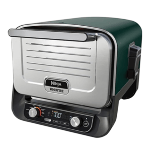 Ninja Woodfire outdoor grill and smoker with digital controls and temperature display.