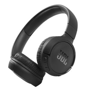 Wireless over-ear headphones with JBL branding, featuring cushioned ear pads and integrated volume control.