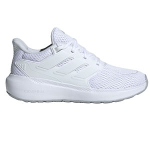 A white athletic shoe with a mesh upper and \“CLOUDFOAM\“ on the sole.