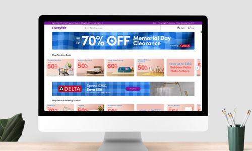 computer screen on desk