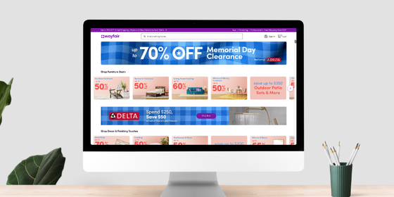 computer screen on desk