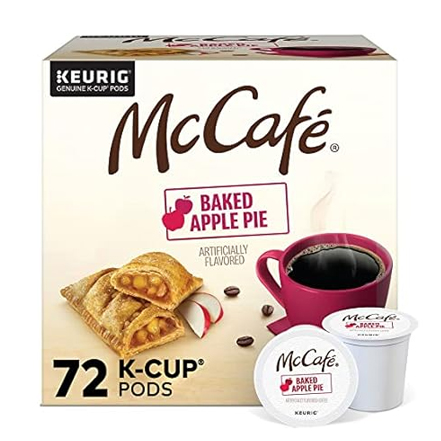 Box of McCafé Keurig K-Cup pods, Baked Apple Pie flavor, 72 count.