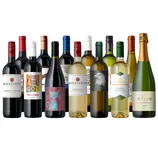 Assorted wine bottles including Ravelston Cellars Cabernet Sauvignon and White Blend, Amigos Tinto, Cattoo, Aguila, San Cisalito Falanghina, and Atico Blanc de Blancs Brut.