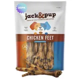 Jack & Pup Chicken Feet Dog Treats, 20-pack, premium grade, low calorie, 100% digestible, supports dental health. For dogs only.