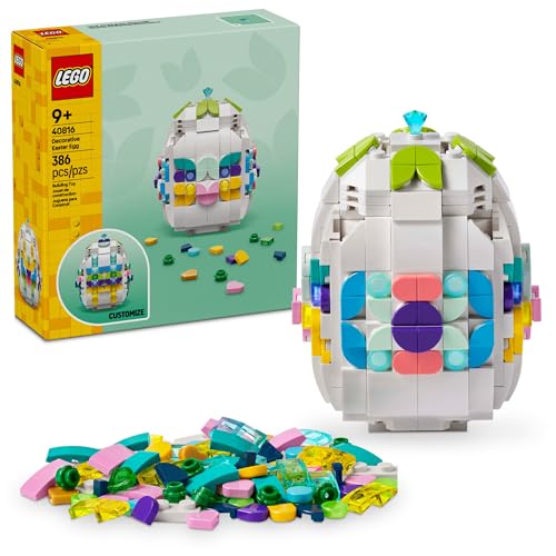 LEGO Creator Easter Egg set (40638) for ages 9+, containing 386 pieces for customizable design.